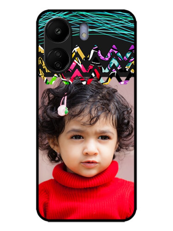 Custom Poco C65 Custom Metal Phone Case - Neon Abstract Design