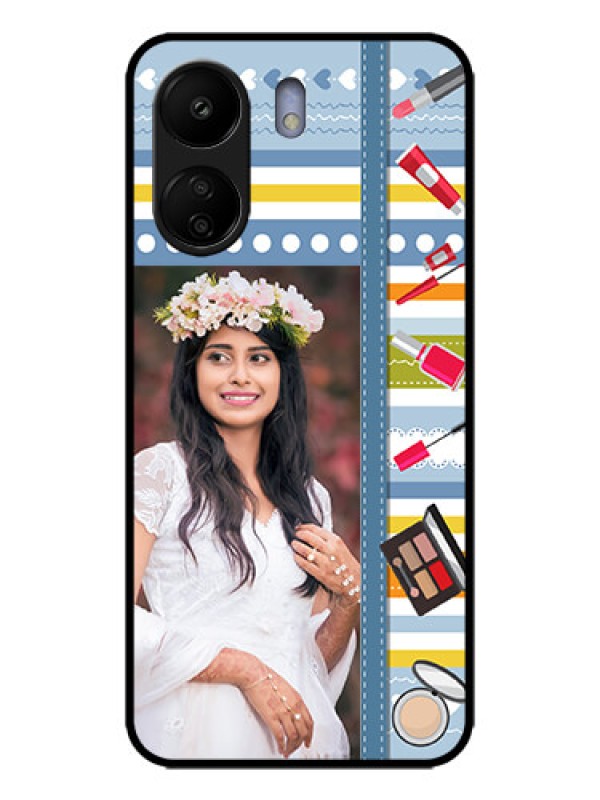 Custom Poco C65 Custom Metal Phone Case - Makeup Icons Design