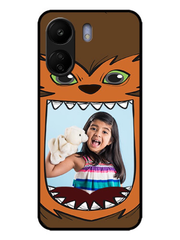 Custom Poco C65 Custom Metal Phone Case - Owl Monster Back Case Design