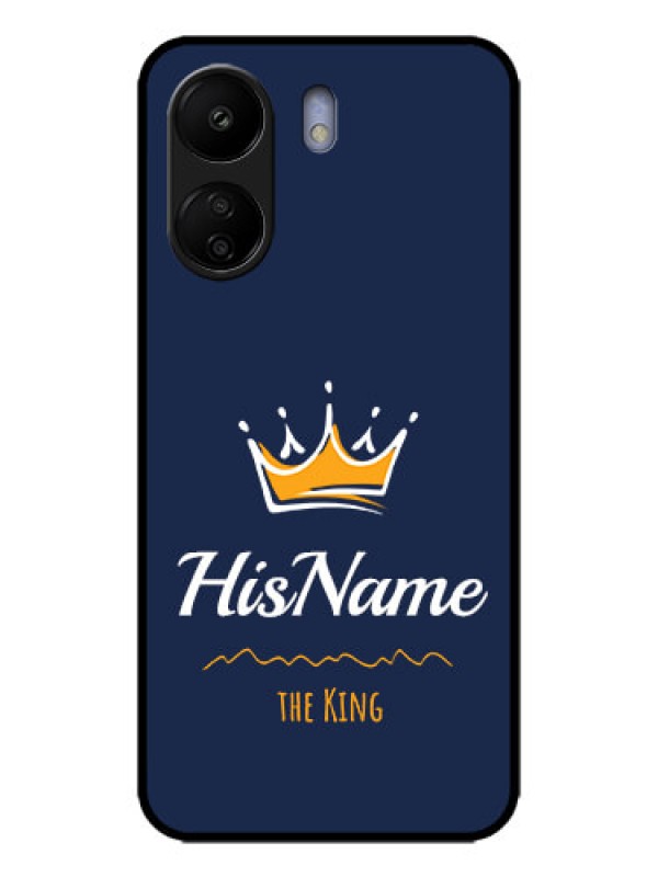 Custom Poco C65 Custom Metal Phone Case - King With Name Design