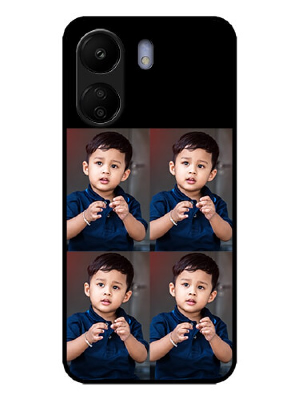 Custom Poco C65 Custom Metal Phone Case - 4 Image Holder Design