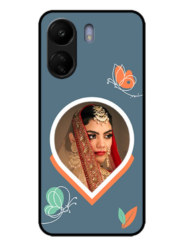 Custom Poco C65 Custom Metal Phone Case - Droplet Butterflies Design