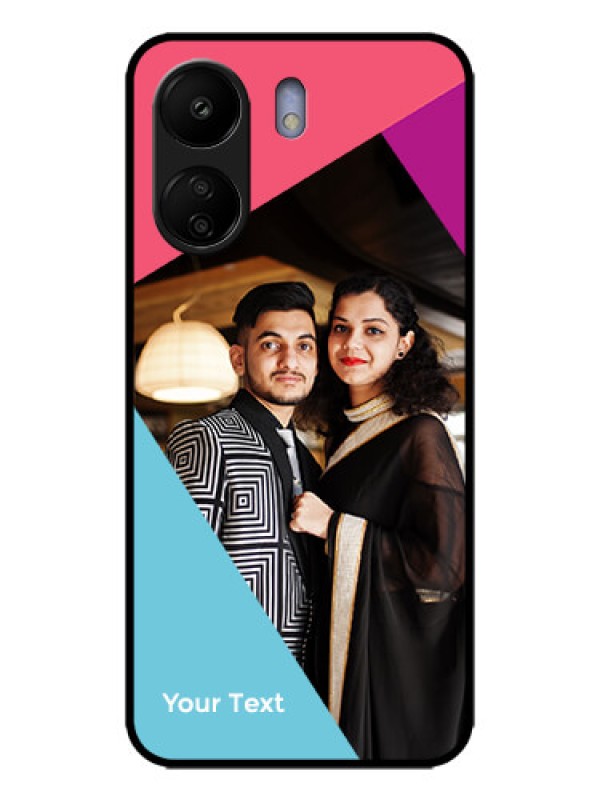 Custom Poco C65 Custom Metal Phone Case - Stacked Triple Colour Design