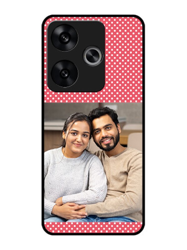 Custom Poco F6 5G Custom Metal Phone CaseWhite Dotted Design
