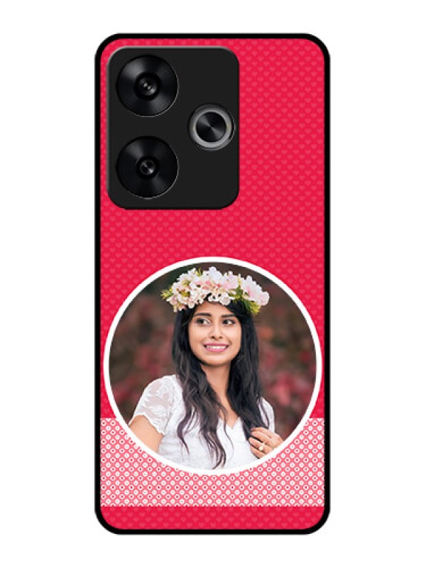 Custom Poco F6 5G Custom Metal Phone CasePink Color Pattern Design