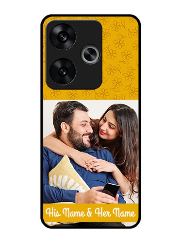 Custom Poco F6 5G Custom Metal Phone CaseYellow Floral Design