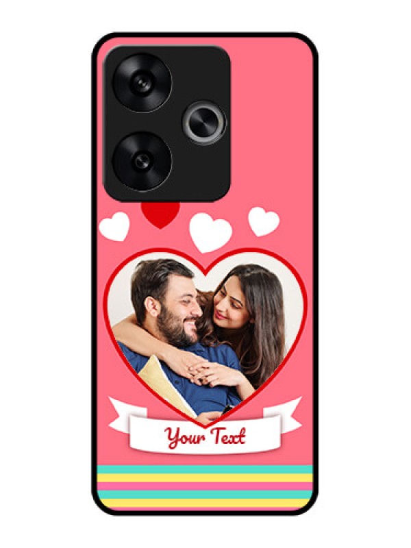 Custom Poco F6 5G Custom Metal Phone CaseLove Shapes Doodle Design