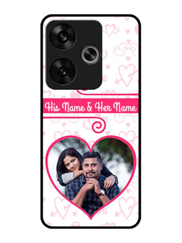 Custom Poco F6 5G Custom Metal Phone CaseHeart Shape Love Design