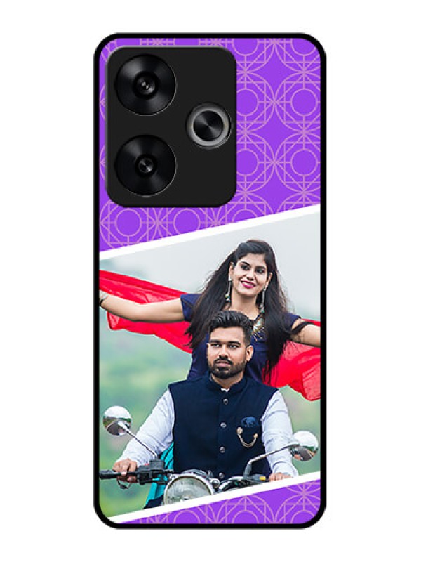 Custom Poco F6 5G Custom Metal Phone CaseViolet Color Pattern Design