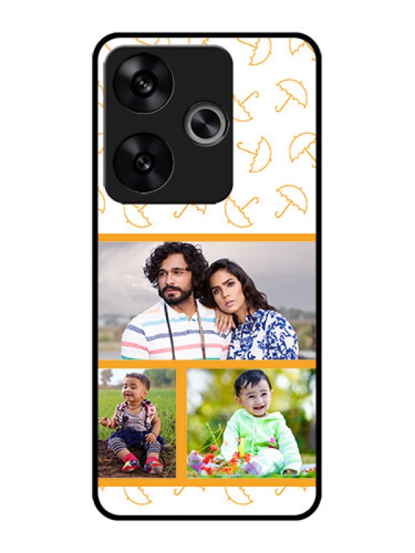 Custom Poco F6 5G Custom Metal Phone CaseYellow Pattern Design
