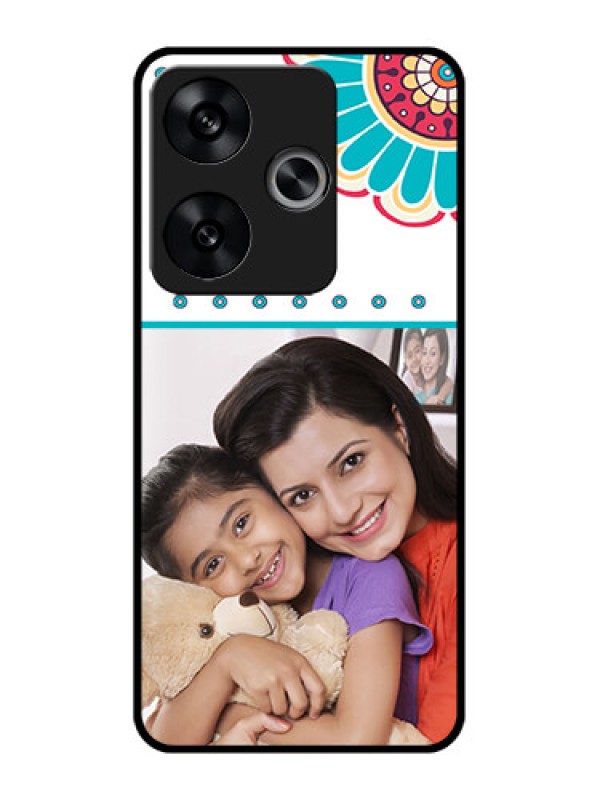 Custom Poco F6 5G Custom Metal Phone CaseFlower Design