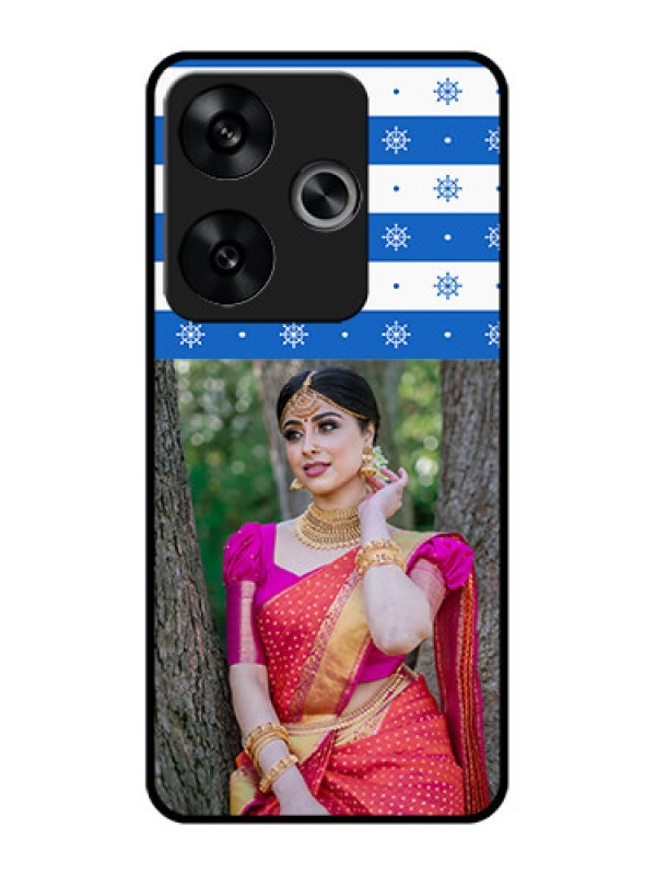 Custom Poco F6 5G Custom Metal Phone CaseSnow Pattern Design