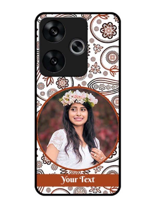 Custom Poco F6 5G Custom Metal Phone CaseAbstract Flower Design