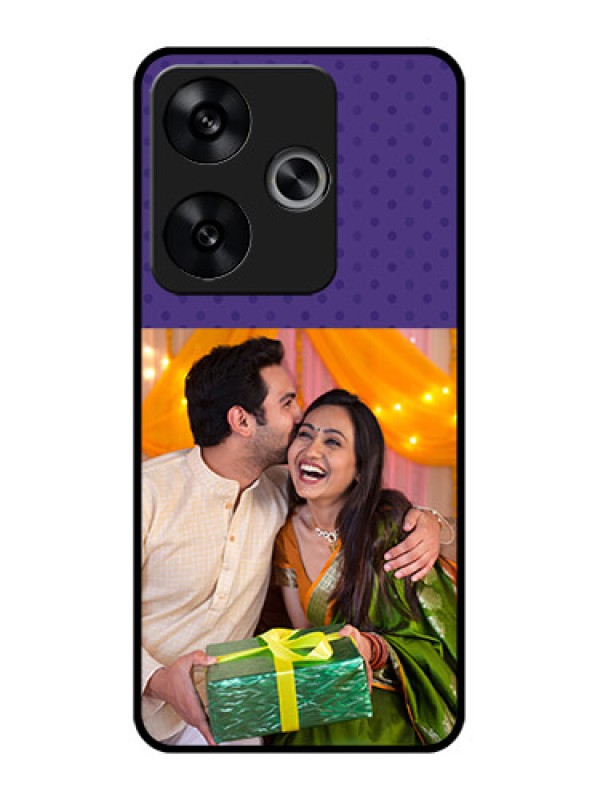 Custom Poco F6 5G Custom Metal Phone CaseViolet Colored Pattern Design