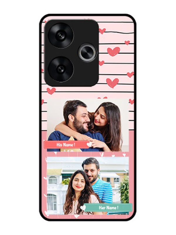 Custom Poco F6 5G Custom Metal Phone CasePhoto With Heart Design
