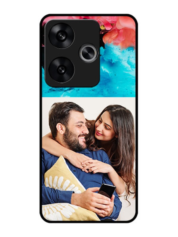 Custom Poco F6 5G Custom Metal Phone CaseQuote With Acrylic Painting Design