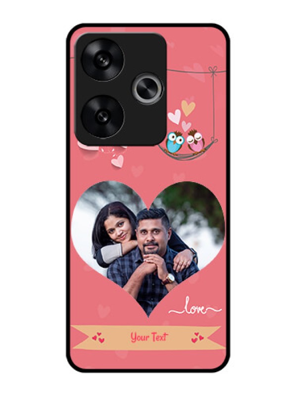 Custom Poco F6 5G Custom Metal Phone CasePeach Color Love Design