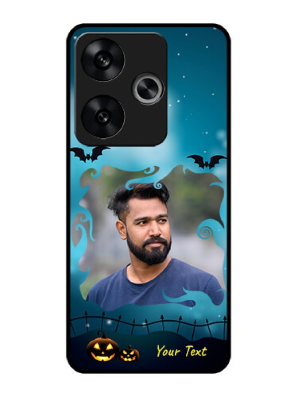 Custom Poco F6 5G Custom Metal Phone CaseHalloween Frame Design