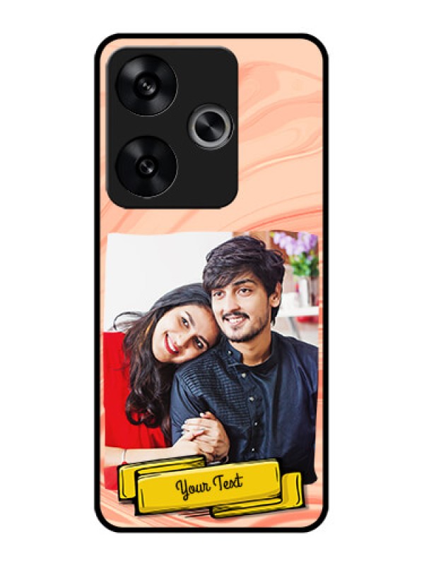 Custom Poco F6 5G Custom Metal Phone CaseMarble Texture Design