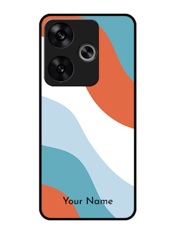 Custom Poco F6 5G Custom Metal Phone CaseColoured Waves Design