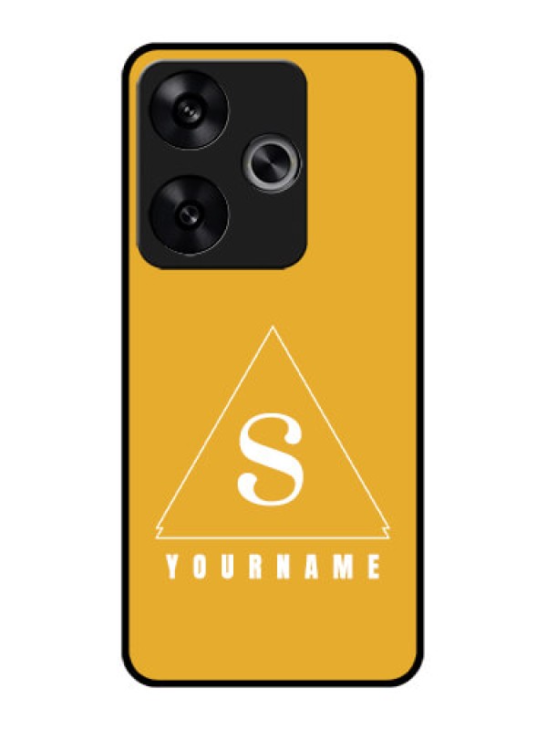 Custom Poco F6 5G Custom Metal Phone CaseSimple Triangle Design