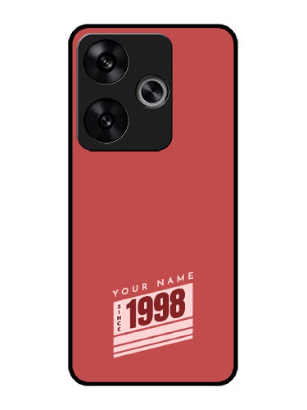 Custom Poco F6 5G Custom Metal Phone CaseRed Custom Year Of Birth Design