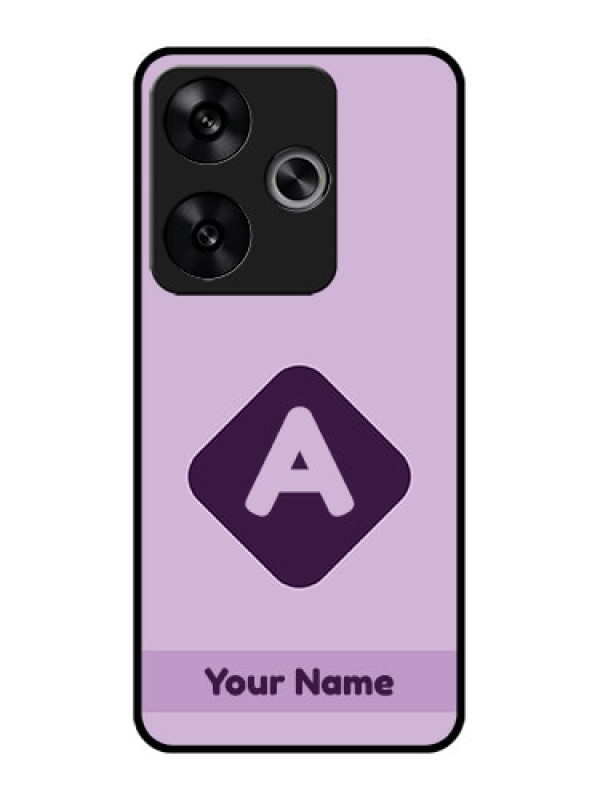Custom Poco F6 5G Custom Metal Phone CaseCustom Letter In Curved Badge Design