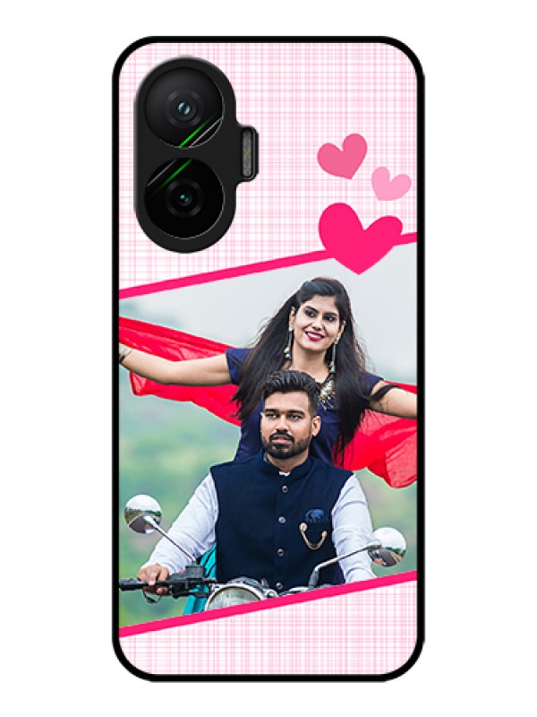 Custom Poco F7 5G Custom Metal Phone Case - Love Shape Heart Design