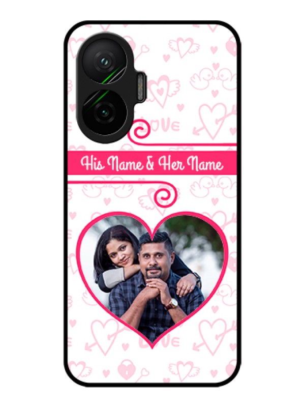 Custom Poco F7 5G Custom Metal Phone Case - Heart Shape Love Design