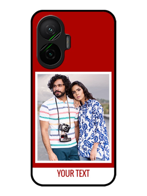 Custom Poco F7 5G Custom Metal Phone Case - Red Color Design