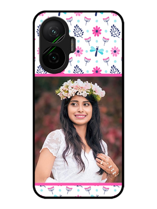 Custom Poco F7 5G Custom Metal Phone Case - Colorful Flower Design