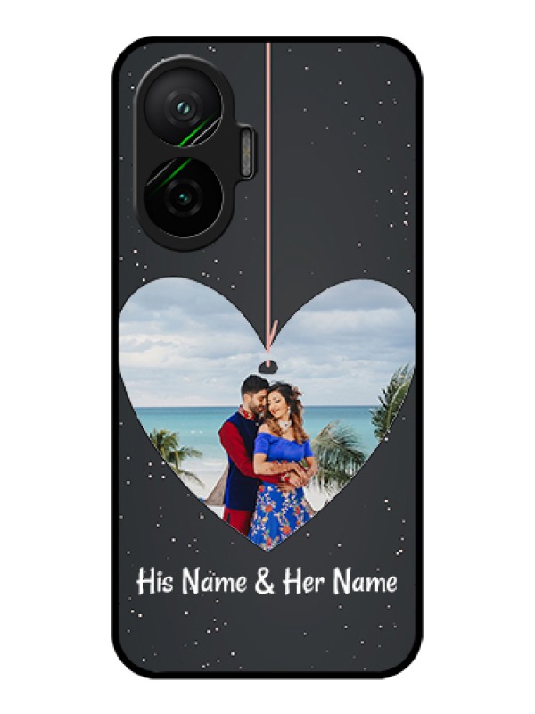 Custom Poco F7 5G Custom Metal Phone Case - Hanging Heart Design