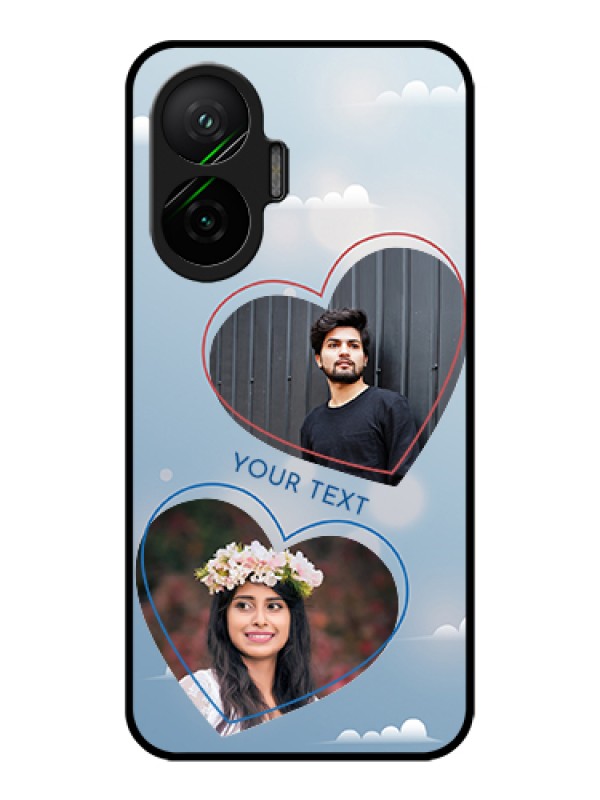 Custom Poco F7 5G Custom Metal Phone Case - Blue Color Couple Design