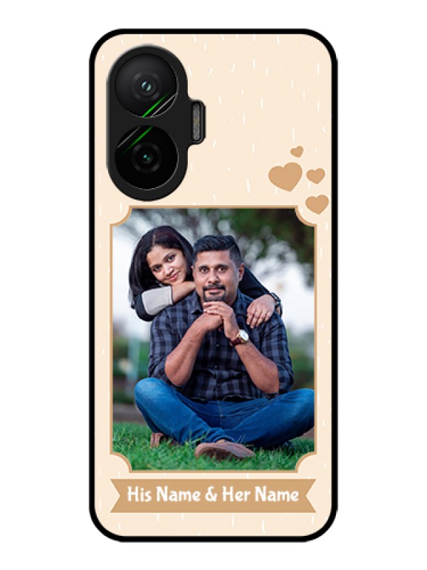 Custom Poco F7 5G Custom Metal Phone Case - With Confetti Love Design