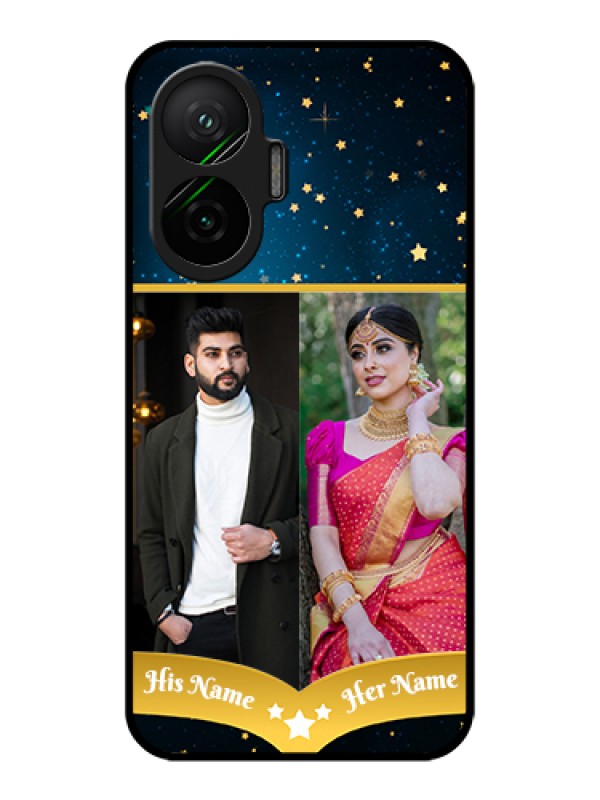 Custom Poco F7 5G Custom Metal Phone Case - Galaxy Stars Backdrop Design