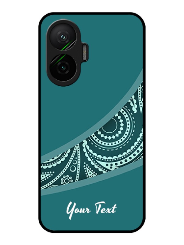 Custom Poco F7 5G Custom Metal Phone Case - Semi Visible Floral Design