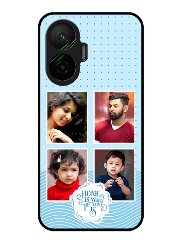 Custom Poco F7 5G Custom Metal Phone Case - Cute Love Quote With 4 Pic Upload Design