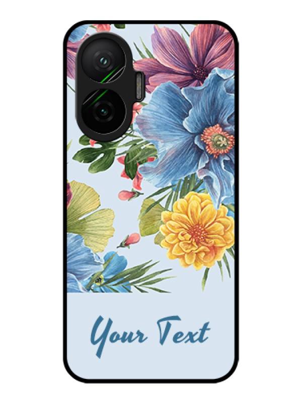 Custom Poco F7 5G Custom Metal Phone Case - Stunning Watercolored Flowers Painting Design