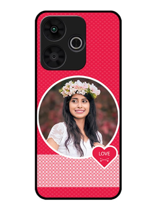 Custom Poco M6 Plus 5G Custom Metal Phone CasePink Color Pattern Design