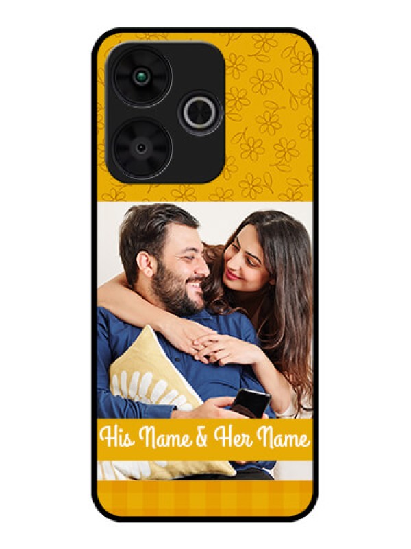 Custom Poco M6 Plus 5G Custom Metal Phone CaseYellow Floral Design
