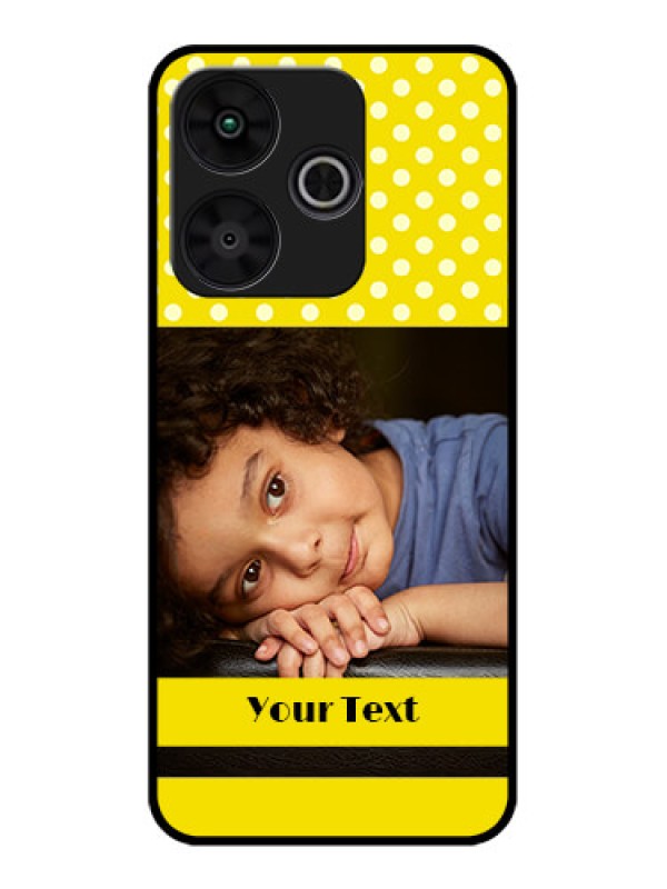 Custom Poco M6 Plus 5G Custom Metal Phone CaseBright Yellow Case Design