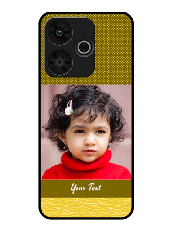 Custom Poco M6 Plus 5G Custom Metal Phone CaseSimple Green Color Design