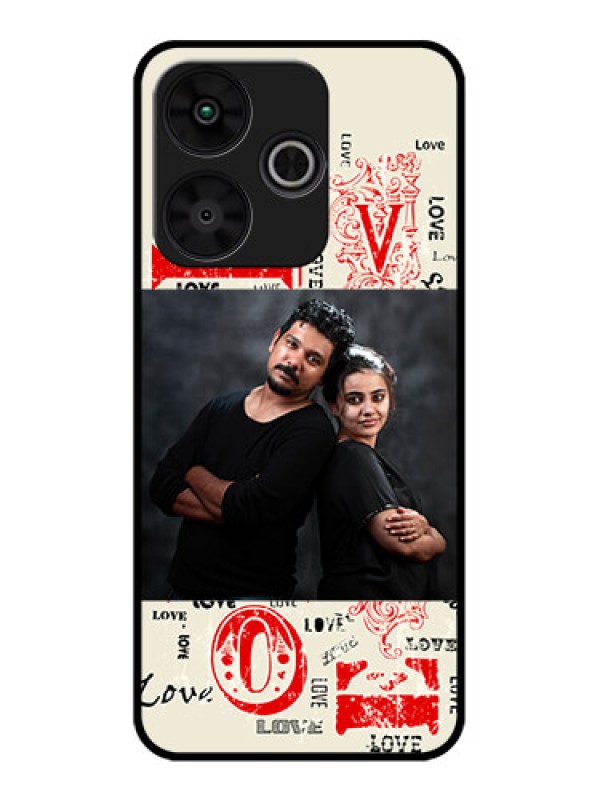 Custom Poco M6 Plus 5G Custom Metal Phone CaseTrendy Love Design Case