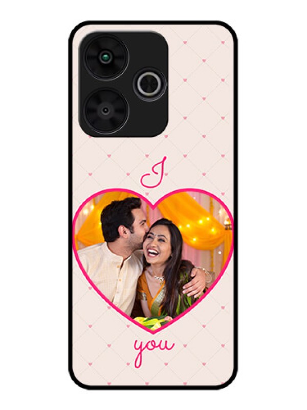 Custom Poco M6 Plus 5G Custom Metal Phone CaseHeart Shape Design
