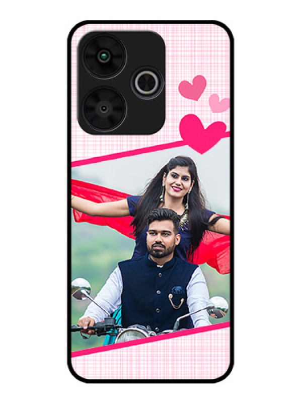 Custom Poco M6 Plus 5G Custom Metal Phone CaseLove Shape Heart Design