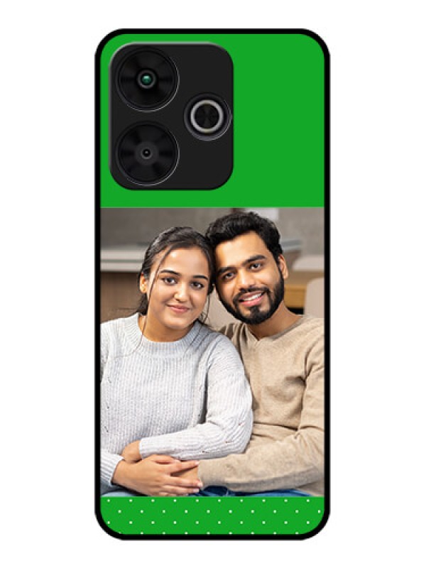 Custom Poco M6 Plus 5G Custom Metal Phone CaseGreen Pattern Design