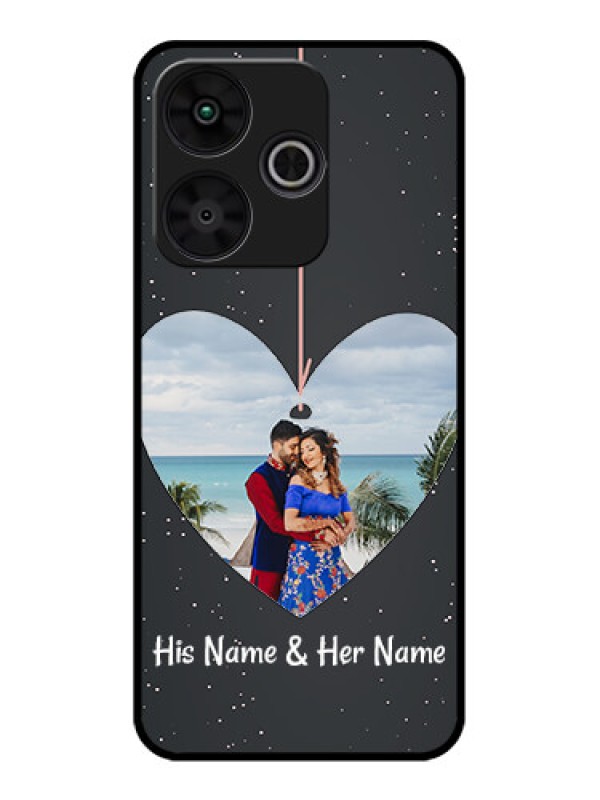 Custom Poco M6 Plus 5G Custom Metal Phone CaseHanging Heart Design