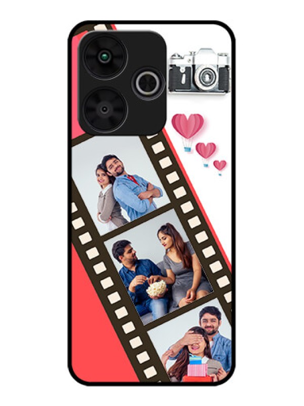 Custom Poco M6 Plus 5G Custom Metal Phone Case3 Image Holder With Film Reel
