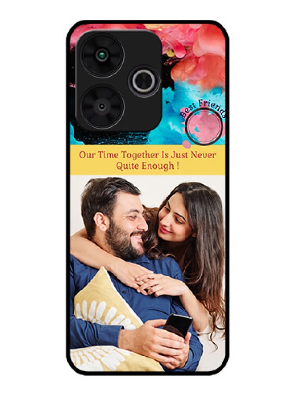 Custom Poco M6 Plus 5G Custom Metal Phone CaseQuote With Acrylic Painting Design