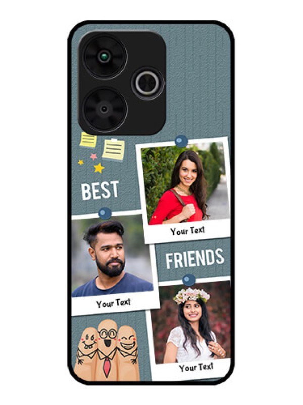 Custom Poco M6 Plus 5G Custom Metal Phone CaseSticky Frames And Friendship Design